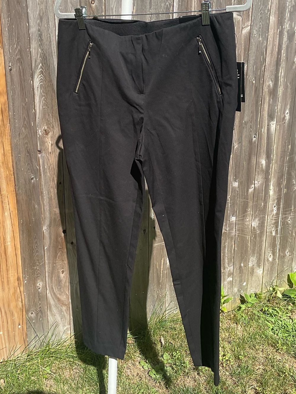 Alfani Black Ankle Pants with Zipper Accents